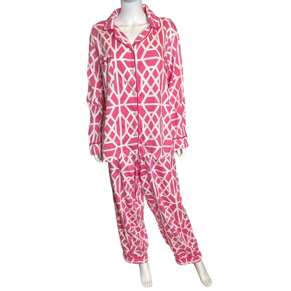 Jayes Studio Pajamas Medium Dont' Fret Cotton Cottage Core Lounge - Picture 1 of 4